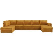 Arredamento1 - Sofá rinconero Comfivo 191, Wave 05, Función de descanso, Almacenaje, 370x186x85cm, 0