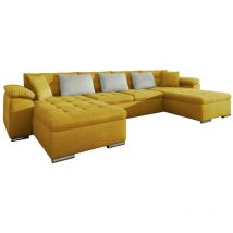 Mobilier1 - Sofá rinconero Comfivo 111, Uttario Velvet 2959 + Uttario Velvet 2973, Función de descanso, 375x155x76cm, 0