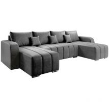 Mobilier1 - Sofá rinconero Muncie 108, Manila 16, Función de descanso, Caja de ropa de cama, 313x147x86cm - Manila 16