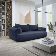 Fun Moebel - Sofa Schlafsofa 3-Sitzer anike Stoff Now or Never Dunkelblau