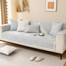 Sofaschoner rutschfest, Sofabezug Ecksofa l Form Wasserdicht, Hund Katze Couch Überzug Ecksofa u Form Decke Universal 3/2/4/1sitzer Sofa - Hellgrau
