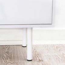 Sofafuss Rund Ausführung Weiß ø 30mm Höhe 100mm Möbelfuss Möbelbein aus Metall