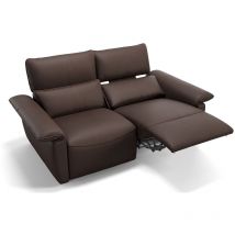 Sofanella - Leder 2-Sitzer merida Braun 178 x 101 x 89 cm - Braun
