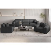 Sofaset Designersofa celes premium 3-1-1 in Stoff Scala Anthrazit