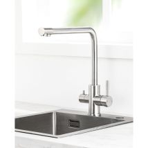 Sofetiy Max - Robinet De Cuisine 3 Voies, Robinet De Cuisine Rotatif À 360°, Robinet D'Évier Pour Filtre À Eau, Robinet D'Eau Potable À 2 Leviers, 