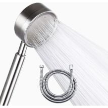 Soffione Doccia Ad Alta Pressione Con Tubo Flessibile Da 1,5 M, Soffione Doccia A Risparmio Idrico In Acciaio Inossidabile Con Tubo Doccia, Soffioni 