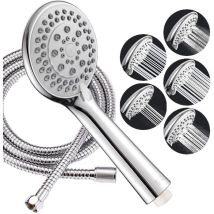 Soffione Doccia Grande, Soffioni Doccia Per Bagno A Risparmio Idrico, Soffione Doccia Anticalcare, Tubo Flessibile In Acciaio Inossidabile Da 150 Cm