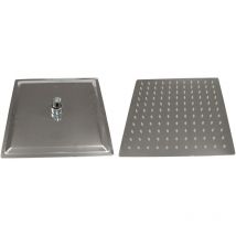 Marca - Pommeau de douche en acier inoxydable carré cm. 20x20