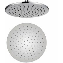 Ogomondo - Soffione doccia tondo ottone cromato 8 mm spessore effetto pioggia varie misure bagno misure diam. 250x8 mm 100 ugelli - confezione 2