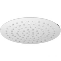 Schläfer - 134800 Soffione Doccia Tondo 20 cm a Pioggia Anticalcare ad Alta Pressione Ultra Sottile in Acciaio Inox, Soffione per Cabina Doccia,