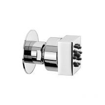 Soffione doccia laterale cubico in ottone cromato effetto getto pioggia modello cubic-gom 1/2' 1 getto bossini