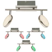 Plafoniera a led Faretto rgb spot dimmerabile telecomando lampada in cristallo mobile Globo 56119-2