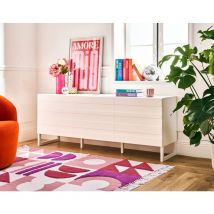 Bestmobilier - Sofia - meuble tv - blanc mat - 165 cm