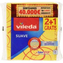 Vileda Set di 3 panni morbidi in microfibra - Jaune