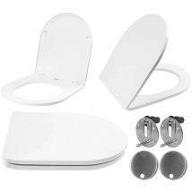 REA - Soft Close Toilet Seat Carlo Flat uf Duroplast White - white