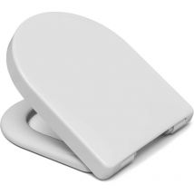 Roca - Soft Close Toilet Seat White Gloss d Shape Wrapover Modern Style Bacan