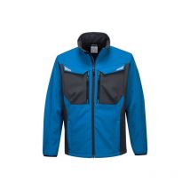 Portwest - Softshell de trabajo bicolor mangas precurvadas, protección de barbilla WX3 T750 xxxl Azul persa