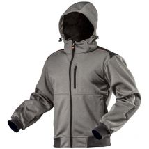 NEO - Softshelljacke wind-wasserdicht grau/schwarz m