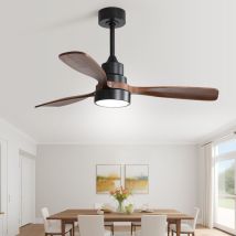 Sofucor - 122 cm Holz-Deckenventilator mit Gleichstrommotor für Wohnzimmer