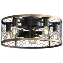 Industrie-Deckenventilator (50 cm) mit Käfig und ABS-Flügeln - Sofucor