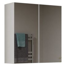 Hucoco - sofya - Armadio a muro a 2 ante con specchio - Mobile da bagno con specchio - Dimensioni 60x22x60 cm - Contenitore da bagno