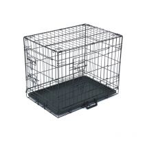 Soges - 63.5CM Pet Kennel Chat Chien Pliant Caisse En Acier Animal Playpen Fil Métal