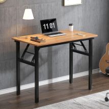 Soges - Bureau installation gratuite pliant informatique d'ordinateur Postes de Travail Table d'étude/d'écriture/à Manger pour Maison/Bureau,80