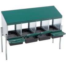 Soges Hühnernistkasten Mit 4 Nistfächern Und Beinen, Inkl. Abdeckung Für Den Außenbereich (hühnerstall/geflügelhof), Farbe: Grün