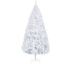 Soges Künstlicher Weihnachtsbaum, 1,5 M (5 Fuß), Unbeleuchtet, Mit 350 Zweigen Und Stabilem Metallständer, Weiß