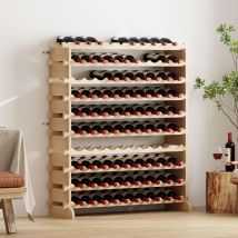 El soporte para botellero de madera puede contener 100 botellas de vino de madera. - Soges