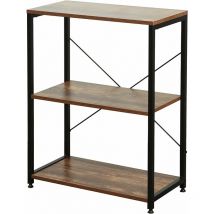 Tagère de Cuisine à 3 Niveaux pour Four à Micro-Ondes, Étagère de Rangement pour Station de Café, Table d'appoint de Canapé, Support d'Imprimante