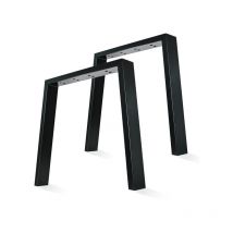 Soges Tischbeine aus Metall, 76cm Tischgestell U-Form, Beine für Möbel DIY, für Esstische, Konferenztische, Couchtische, zweiteilig,Schwarz