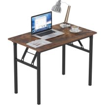 Soges Klappbarer Schreibtisch,100 X 60 X 75 Cm,kompakter Computertisch,büromöbel,pc-tisch,arbeitstisch,vintage Schwarz