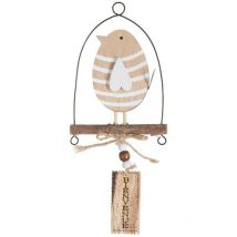 Animale in legno ornamento natalizio bordo in metallo - Feeric lights & christmas