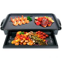 Human Technology Elektro Tischgrill Überhitzungsschutz Schwarz, Stein-Optik - Sogo