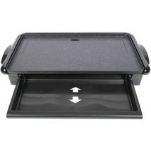 Sogo - Human Technology Elettrico Griglia da tavolo Protezione da surriscaldamento Nero, Effetto pietra