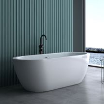 Doporro - Sogood Baignoire îlot ovale 180cm blanc Vicenza501 acrylique 180x80x60 - Blanc