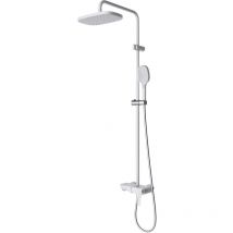 Sogood - Colonne de douche avec robbinetterie robinet mitigeur de douche blanc douche de tête - Blanc mat