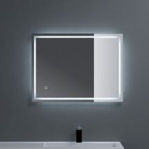 Sogood - Miroir de Salle de Bains Lumineux avec Éclairage led Glace Éclairé Interrupteur Tactile 60x80/80x60 cm - Transparent