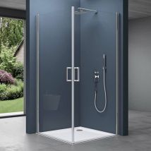 Sogood - Portes de douche transparent autolevantes 85x85 paroi de douche Ravenna24 pare douche en angle 85x85x190cm - Transparent