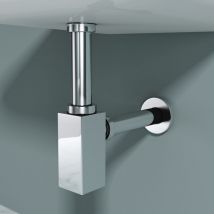 Doporro - Sogood Siphon design pour lavabo vasque à poser salle de bains en laiton chromé S06 - Chromé