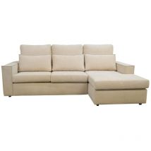 Luxury Life - Soho Linen Fabric 4 Seater L-Shape Corner Sofa in Beige (Right Hand Corner)