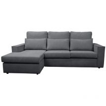 Luxury Life - Soho Linen Fabric 4 Seater L-Shape Corner Sofa in Grey (Left Hand Corner)