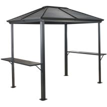 Aluminium Grill Pavillon Ventura 58 Basaltgrau 293x179x245 cm - Sojag