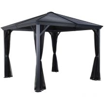Aluminium Gazebo Ventura 10x10 gris 296x296x260 cm - Sojag