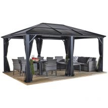 Aluminium Pavillon Gazebo Meridien 12x16 incl. moustiquaire - Sojag