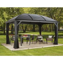 Sojag - Pavillon Moreno 10x14, anthrazit, 298 x 423 x 283 cm (l x b x h), Aluminium