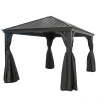 Aluminium Pavillon Marsala 12x16 incl. moustiquaire grise - Sojag