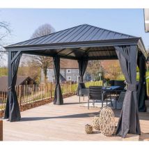Aluminium Pavillon Marsala 12x20 incl. moustiquaire grise - Sojag
