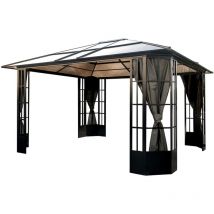 Aluminium Pavillon Savino 12x14 incl. moustiquaire grise - Sojag